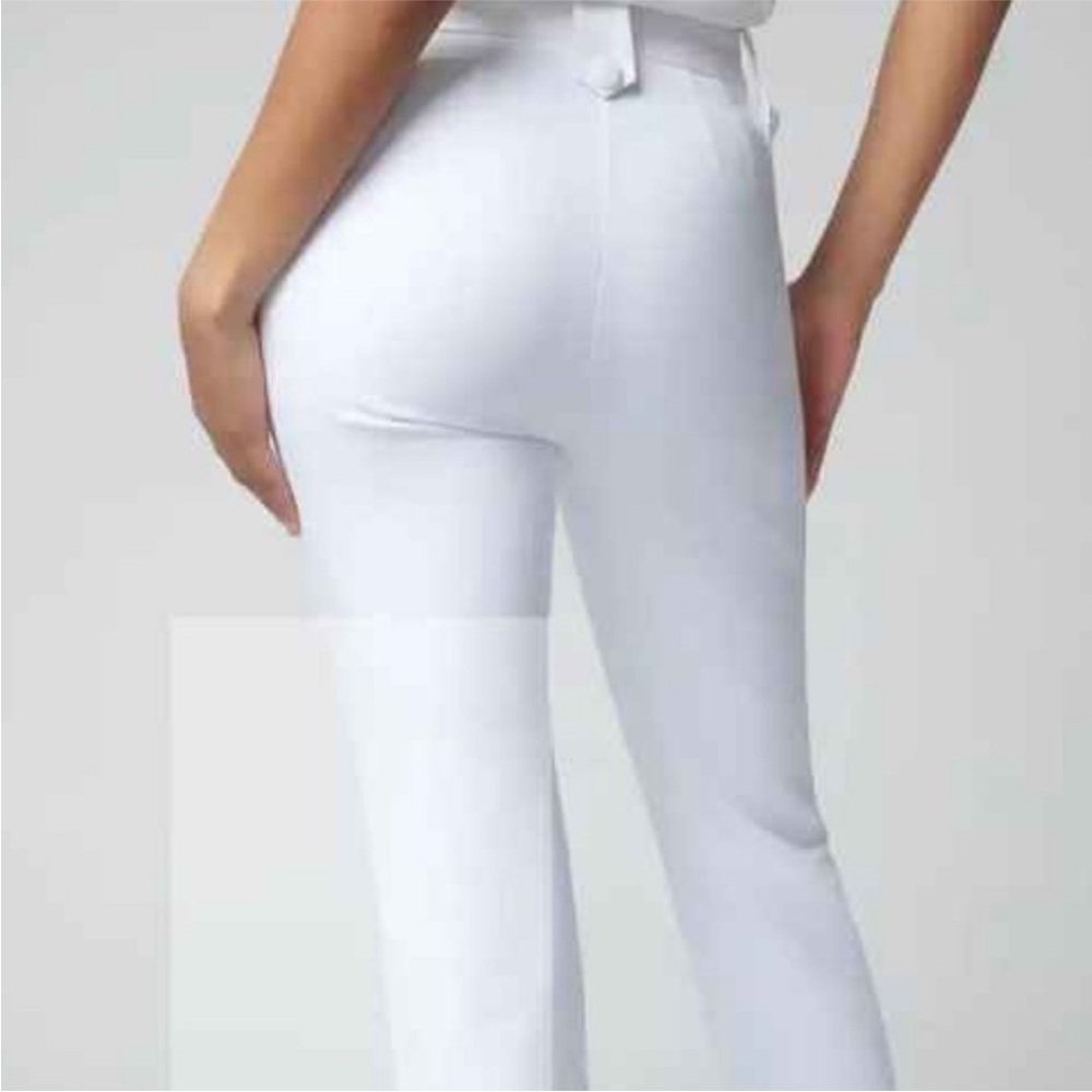 White House Black Market Jolie Novelty Button Straight Pants NWT Size 8R - Picture 2 of 13